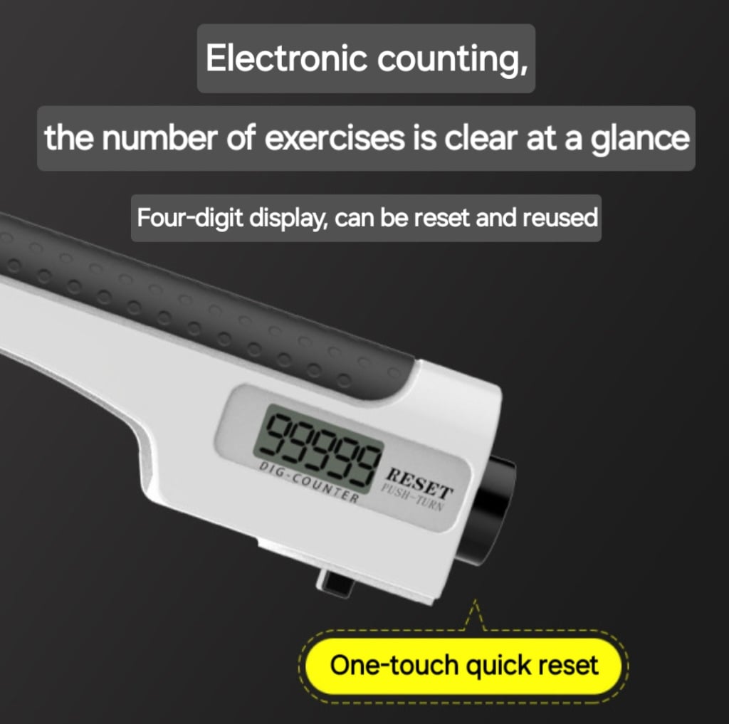 Picture of 1 pis 10-100KG freely Adjustable T-Shaped Heavy Grips Hand strengthener Non-Slip Griper Power Gym Fitness High Quality Professional Hand Exercise Equipment Grip Forarm Injury Finger Muscle  Recovery Electronic Counting 4 Digit Display - T shape