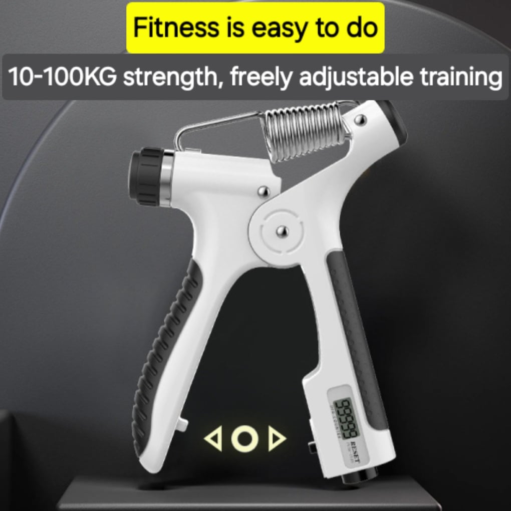 Picture of 1 pis 10-100KG freely Adjustable T-Shaped Heavy Grips Hand strengthener Non-Slip Griper Power Gym Fitness High Quality Professional Hand Exercise Equipment Grip Forarm Injury Finger Muscle  Recovery Electronic Counting 4 Digit Display - T shape
