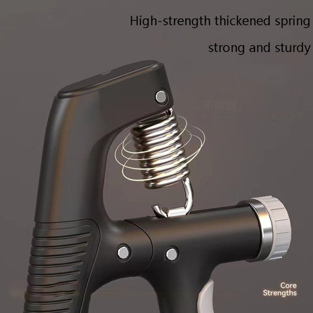 Picture of 1 pis A-shape 10-100 KG Adjustable Hand Grip Electronic Counting Hand Strengthener Power Exercise - Hand Muscle Training Heavy Non Slip Gripper Gym Wrist Trainer Finger Fitness Forarm Injury Finger Muscle Recovery Electronic Counting 4 Digit Display
