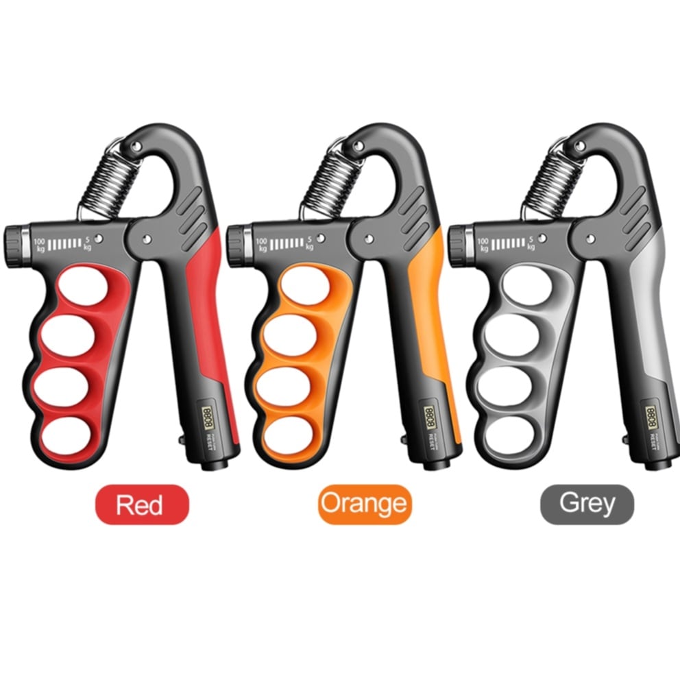 Picture of 1 pis 10-100Kg Adjustable Hand Gripper Heavy Hand Strengthner High Quality Non Slip Griper Professional Hand Exercise Finger Muscle Recovery Electronic Counting 4 Digit Display Home Gym Equipment Wrist Trainer Finger Fitness - 4 Finger Model
