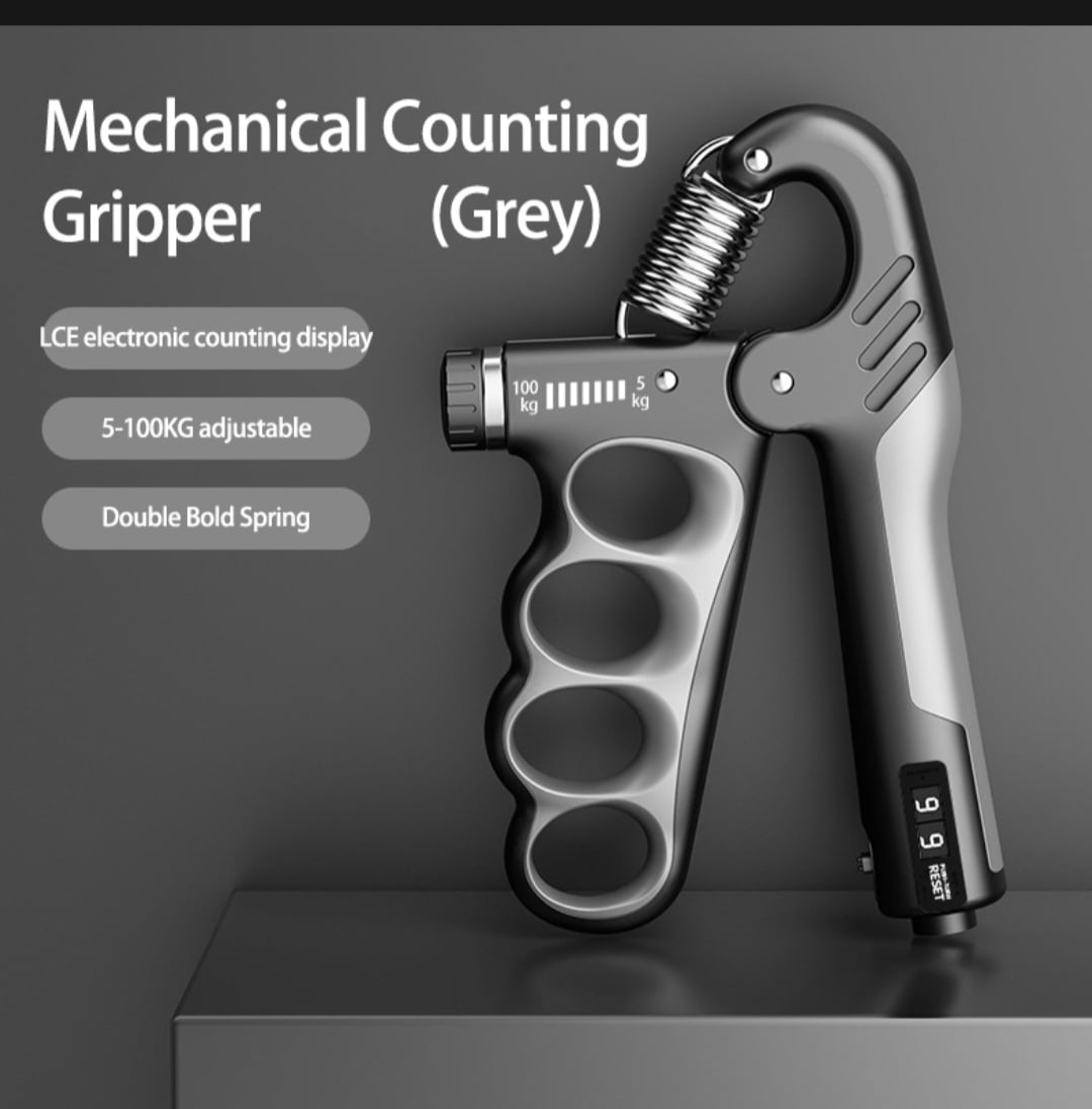 Picture of 1 pis 10-100Kg Adjustable Hand Gripper Heavy Hand Strengthner High Quality Non Slip Griper Professional Hand Exercise Finger Muscle Recovery Electronic Counting 4 Digit Display Home Gym Equipment Wrist Trainer Finger Fitness - 4 Finger Model