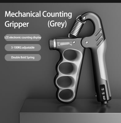 Picture of 1 pis 10-100Kg Adjustable Hand Gripper Heavy Hand Strengthner High Quality Non Slip Griper Professional Hand Exercise Finger Muscle Recovery Electronic Counting 4 Digit Display Home Gym Equipment Wrist Trainer Finger Fitness - 4 Finger Model