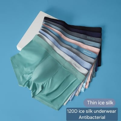 Picture of Miiōw Underwear for men China Ice Silk Men's Underwear - Antibacterial  Men Boxer - (1 Pis) - Male Underpants Shorts Boxers  Panties Brief - Luxurious comfort for your everyday - 1 Pis Boxer