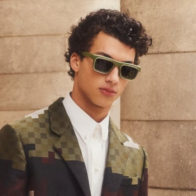 Picture of Sunglasses For Men's Trendy Square Frame European And American Retro Outdoor Street Shooting Sunglasses - V1 - Free item - Zipper Sunglass Case + Lense Cloth + Cloth Bag - Unisex Sunglass