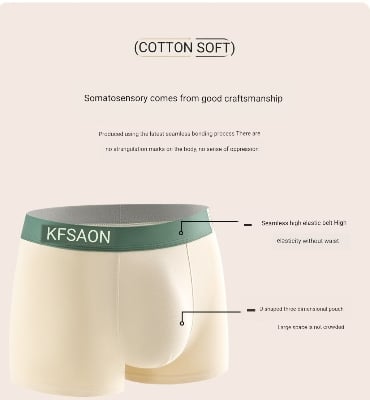 Picture of K FSAON Underwear Boxer Men's Underwear Men's Antibacterial - 1 Pis - Youth Pure Cotton Model Breathable Mid-Waist Trendy Boxer Short Shorts - 1 pis Underwear