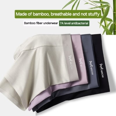 Picture of Miiōw Underwear for men China Ice Silk Men's Underwear - Antibacterial  Men Boxer - (1 Pis) - Male Underpants Shorts Boxers  Panties Brief - Luxurious comfort for your everyday - 1 Pis Boxer - Miiow 2 Bumboo Fiber