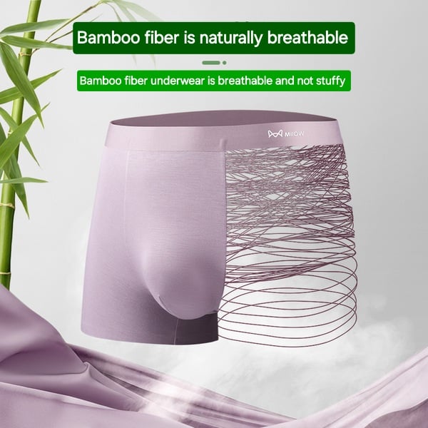 Picture of Miiōw Underwear for men China Ice Silk Men's Underwear - Antibacterial  Men Boxer - (1 Pis) - Male Underpants Shorts Boxers  Panties Brief - Luxurious comfort for your everyday - 1 Pis Boxer - Miiow 2 Bumboo Fiber