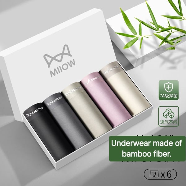 Picture of Miiōw Underwear for men China Ice Silk Men's Underwear - Antibacterial  Men Boxer - (1 Pis) - Male Underpants Shorts Boxers  Panties Brief - Luxurious comfort for your everyday - 1 Pis Boxer - Miiow 2 Bumboo Fiber