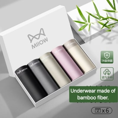 Picture of Miiōw Underwear for men China Ice Silk Men's Underwear - Antibacterial  Men Boxer - (1 Pis) - Male Underpants Shorts Boxers  Panties Brief - Luxurious comfort for your everyday - 1 Pis Boxer - Miiow 2 Bumboo Fiber