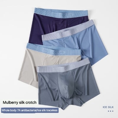 Picture of On Focus Underwear for men China Ice Silk Men's Underwear - Antibacterial  Men Boxer - (1 Pis) - Male Underpants Shorts Boxers  Panties Brief - Luxurious comfort for your everyday - On Focus Boxer