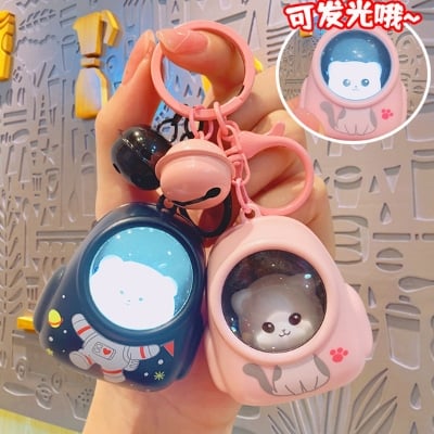 Picture of Luminous Night Light Internet Celebrity Keychain Small Gift Wholesale Beautiful Key Chain Pendant Gift Doll Bag Ornament