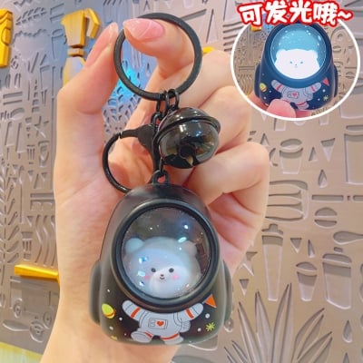 Picture of Luminous Night Light Internet Celebrity Keychain Small Gift Wholesale Beautiful Key Chain Pendant Gift Doll Bag Ornament