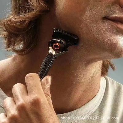 Picture of Manual Five-blade Razor Professional Progide Shaving Razor For Men Smoth Close Clean Save Adjustable Reusable Heavy Duty Wet Shaving Manual Shaver Personal Washing Cleaning Care - Germany China Imported