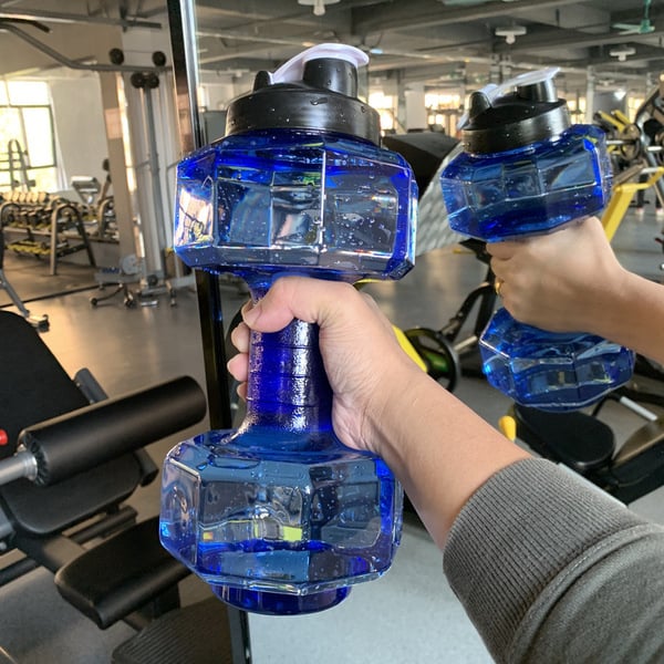 Picture of 2500 ml Dumbbell Water Gym Bottle Large Capacity 5L Fitness Dumbbell Cup Creative Sports Kettle Men's Portable Personalized Plastic Space Cup Drop-Resistant Leak-Proof