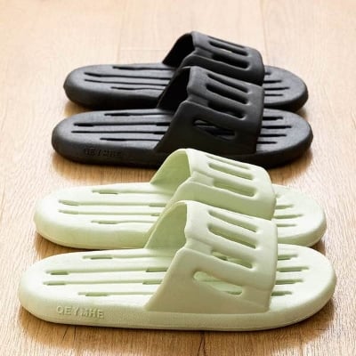 Picture of Bathroom Non Slip Slippers Washroom Sandels Men's Summer Bathroom Accessories Leaky Hollow Quick Drying Bathroom Shower Slippers For Women