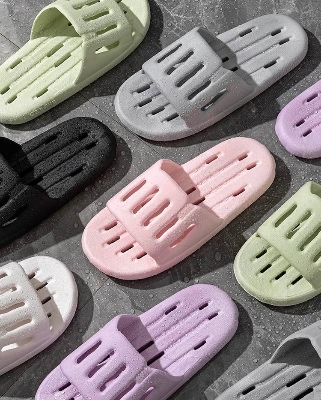 Picture of Bathroom Non Slip Slippers Washroom Sandels Men's Summer Bathroom Accessories Leaky Hollow Quick Drying Bathroom Shower Slippers For Women