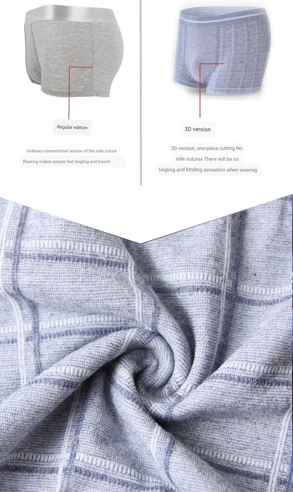 Picture of 4 Pis Free Size Men's Underwear In Box Modal Colored Cotton Seamless Ultra-High Elastic Breathable Seamless Soft Boxer Brief Boxer Briefs - China Imported - King 4 Pis Box Boxer