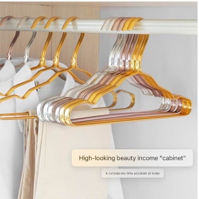 Picture of 10 Pis Clothes Hanger Special Alluminum Alloy Dipped Dormitory Home Clothes Support Wet and Dry children's Clothes Drying Rack Metal Non-slip Clothes Support