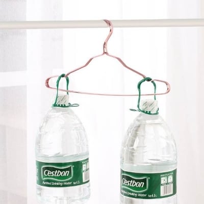 Picture of 10 Pis Clothes Hanger Special Alluminum Alloy Dipped Dormitory Home Clothes Support Wet and Dry children's Clothes Drying Rack Metal Non-slip Clothes Support