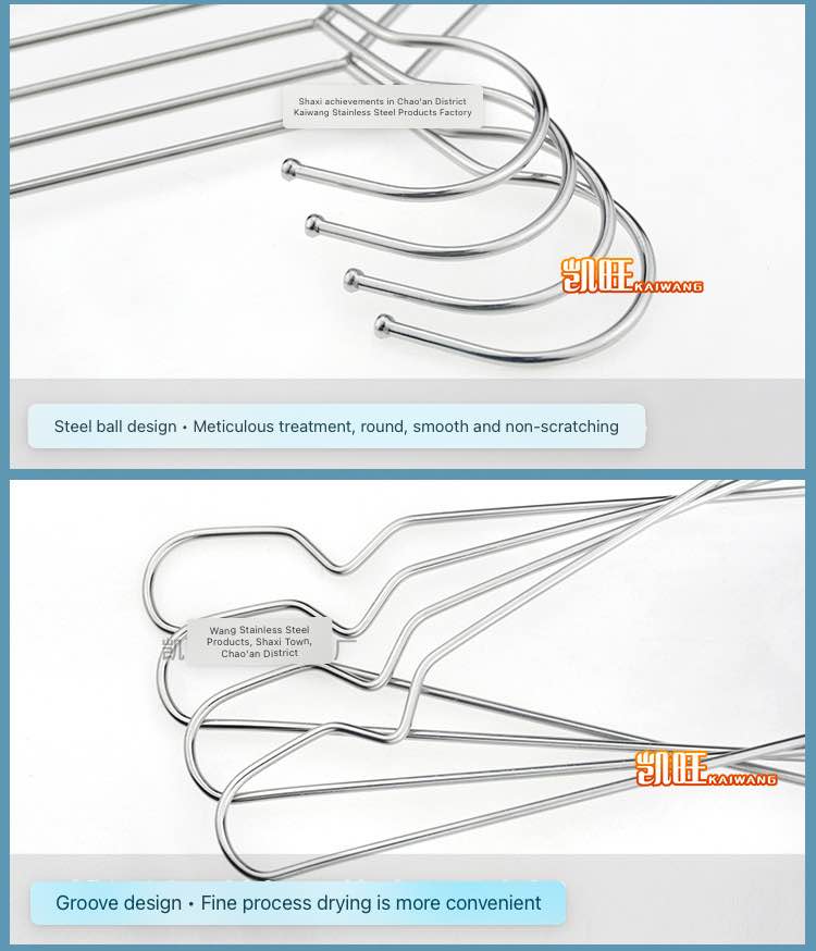 Picture of 10 Pis Stainless Steel Hanger Ball 42cm Solid Coat Hanger Clothes Support Children's Hanger drying Shirt T-shirt Organizer
