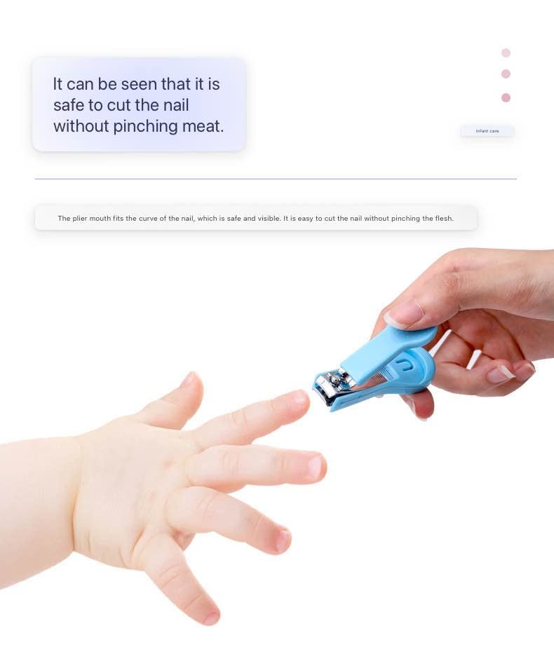 Picture of Baby Nail Clippers Stainless Steel Anti-Meat Nail Newborn Toddler Safty Clippers Baby Hygiene Grooming Kit Manicure Nail Clippers Child Nail Trimmer