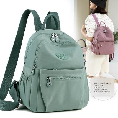 Picture of New Nylon Backpack for Women Summer Large Capacity Korean Style Small Backpack Fashionable Lightweight Travel School Bag Women's Casual Backpack