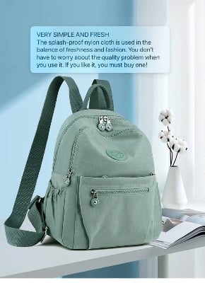 Picture of New Nylon Backpack for Women Summer Large Capacity Korean Style Small Backpack Fashionable Lightweight Travel School Bag Women's Casual Backpack