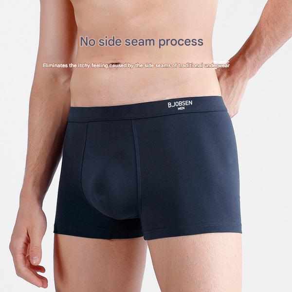 Picture of Men's Underwear Pure Cotton Men's Boxer Briefs - 1 Pis - Boys Trendy Breathable Teenagers Boxer Shorts - Cotton Underwear Boxer For Men - Stranders Color Choese Your Favourite Colors - 1 Pis Bjobsen Cotton Boxer - 1 Pis