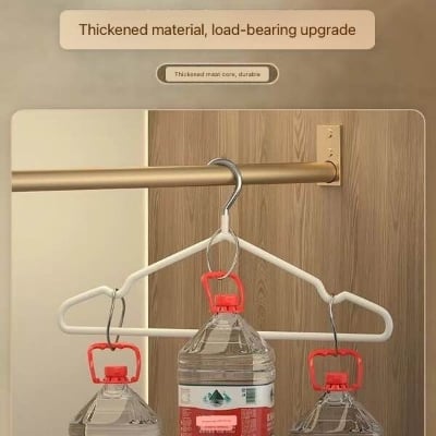 Picture of Clothes Hanger 10 pis , Non-Slip, Traceless, Plastic-Impregnated, Household Clothes Hanging, Balcony Anti-Shoulder Corner Clothes Hanger, Clothing Store Special Clothes Drying Support