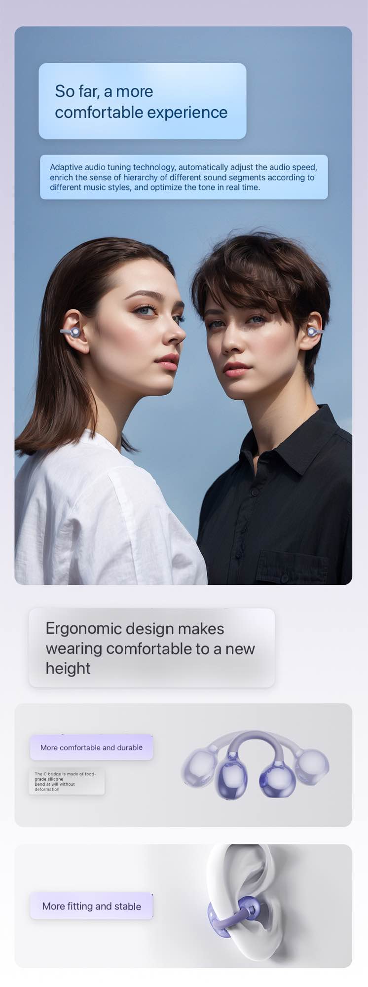 Picture of New Non-In-Ear Bluetooth Headset, Effective Noise Reduction, Low Latency, Lossless Sound Quality, Bone Conduction Running Sports - Q71