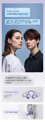 Picture of New Non-In-Ear Bluetooth Headset, Effective Noise Reduction, Low Latency, Lossless Sound Quality, Bone Conduction Running Sports - Q71
