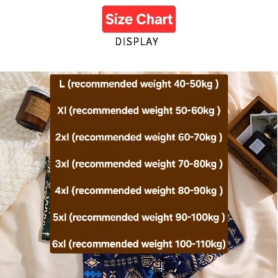 Picture of Tribal Print Ice Silk New Men's Underwear Retro Print Mid-Waist Men's Large Size Breathable Men's Boxer Briefs