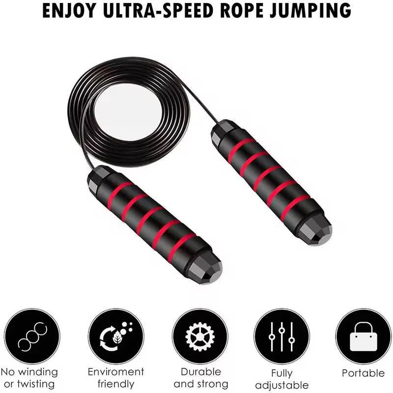 Picture of FITNESS Adjustable Skipping Rope Tangle-free Jump Rope Fitness Rope Sports Rope Steel Wire Rope for Skipping