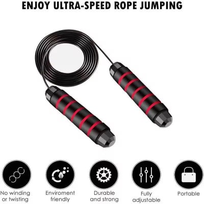 Picture of FITNESS Adjustable Skipping Rope Tangle-free Jump Rope Fitness Rope Sports Rope Steel Wire Rope for Skipping