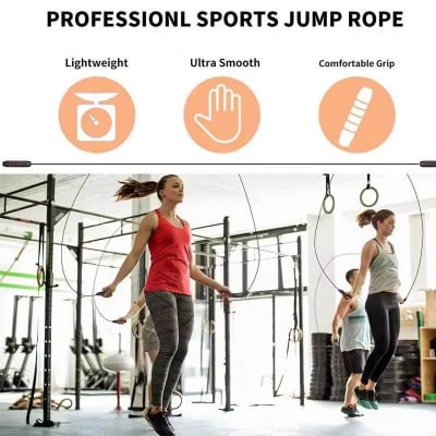 Picture of FITNESS Adjustable Skipping Rope Tangle-free Jump Rope Fitness Rope Sports Rope Steel Wire Rope for Skipping