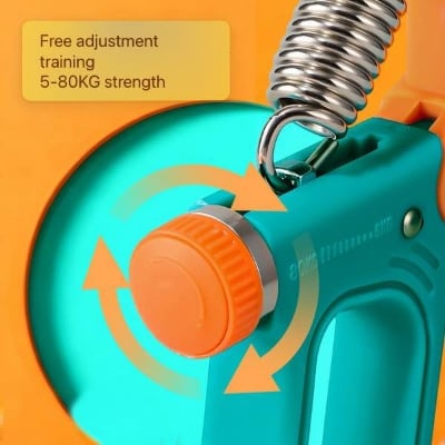 Picture of 5-80kg Counting Adjustable Grip Strength Device Finger Strength Fitness Equipment Tpe Rubberized Strength Training