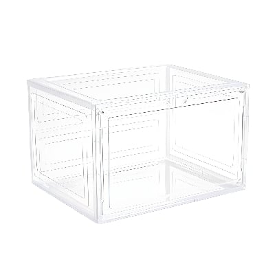 Picture of Magnetic Hard Plastic Transparent Shoe Box Shoe Storage Box Dormitory Artifact Space-saving Shoe Rack Shoe Cabinet Single Drawer Type One Box