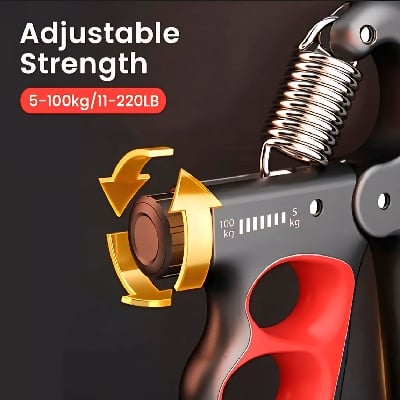 Picture of Pro Adjustable Hand Grip Exercise Hand Gripper Spring 5-100Kg Digital Counter Handgrip Arm Finger Arm Exercise Gym Yonex Badminton Muscle Exercise