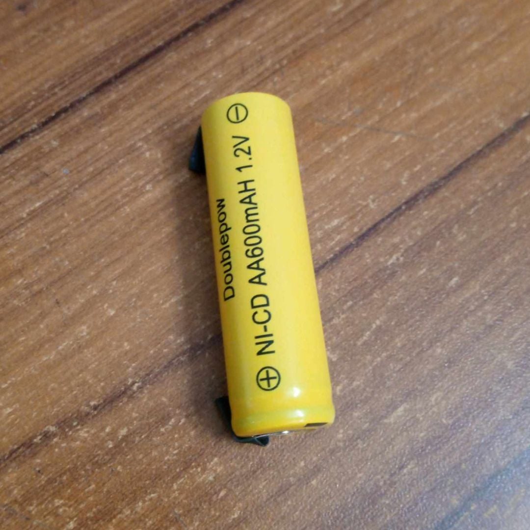Picture of 1.2V 600 mAh (For Trimmer Battery) Rechargeable Heavy Duty Aa Battery Ni-Cd.-Batteries for Kemei, Htc, Gami, Trimmer.1 Pcs - Yellow