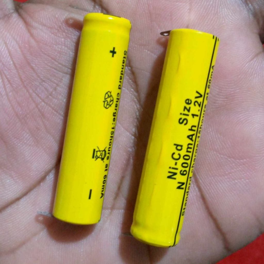 Picture of 1.2V 600 mAh (For Trimmer Battery) Rechargeable Heavy Duty Aa Battery Ni-Cd.-Batteries for Kemei, Htc, Gami, Trimmer.1 Pcs - Yellow