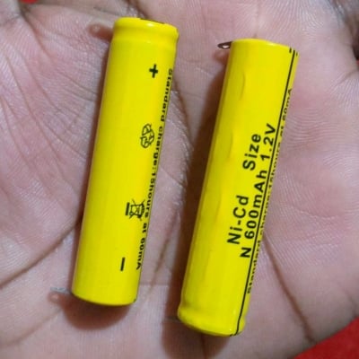 Picture of 1.2V 600 mAh (For Trimmer Battery) Rechargeable Heavy Duty Aa Battery Ni-Cd.-Batteries for Kemei, Htc, Gami, Trimmer.1 Pcs - Yellow