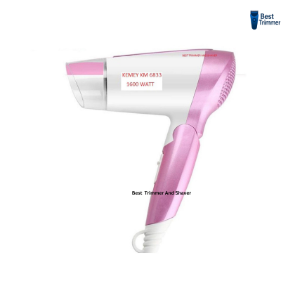 Picture of Kemey Km 6833 Cool And Hot Electric Foldable Hair Dryer For Women - Hair Dryer