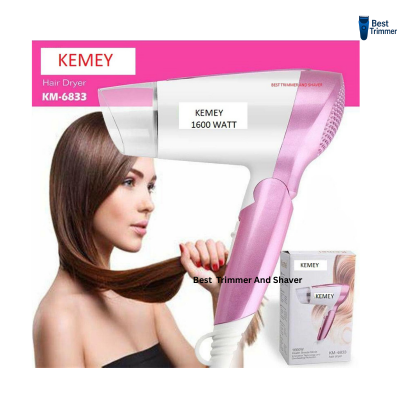 Picture of Kemey KM 6833 Cool and Hot Electric Foldable Hair Dryer for Women - Multicolor