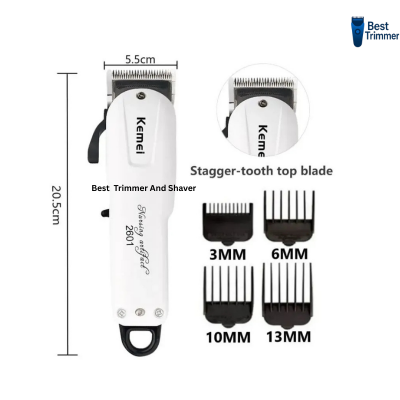 Picture of Kemei Km-2601 Hair Trimmer for Men (White) - White
