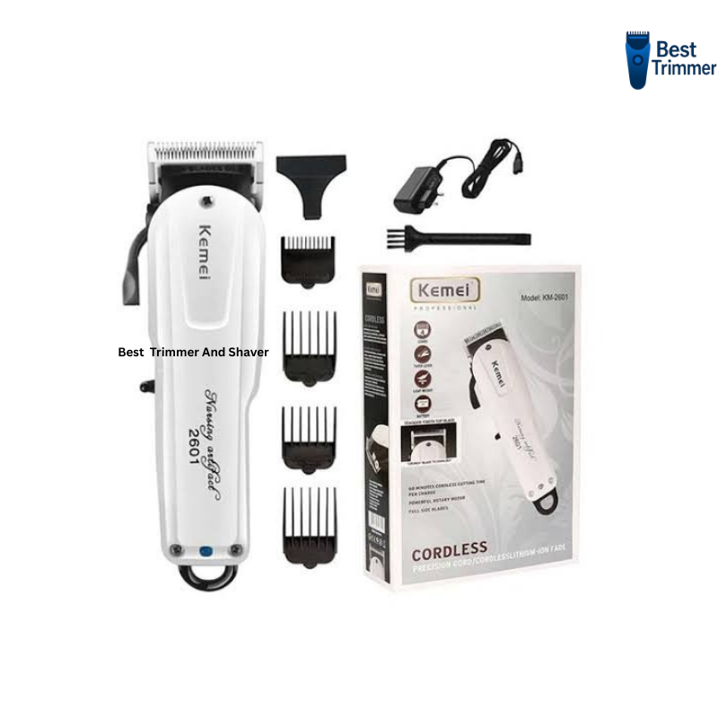 Picture of Kemei Km-2601 Hair Trimmer for Men (White) - White