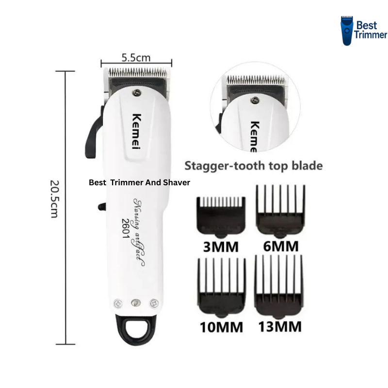 Picture of Kemei Km-2601 Hair Trimmer for Men (White) - White