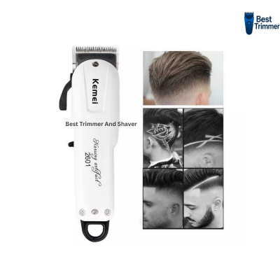 Picture of Kemei Km-2601 Hair Trimmer for Men (White) - White