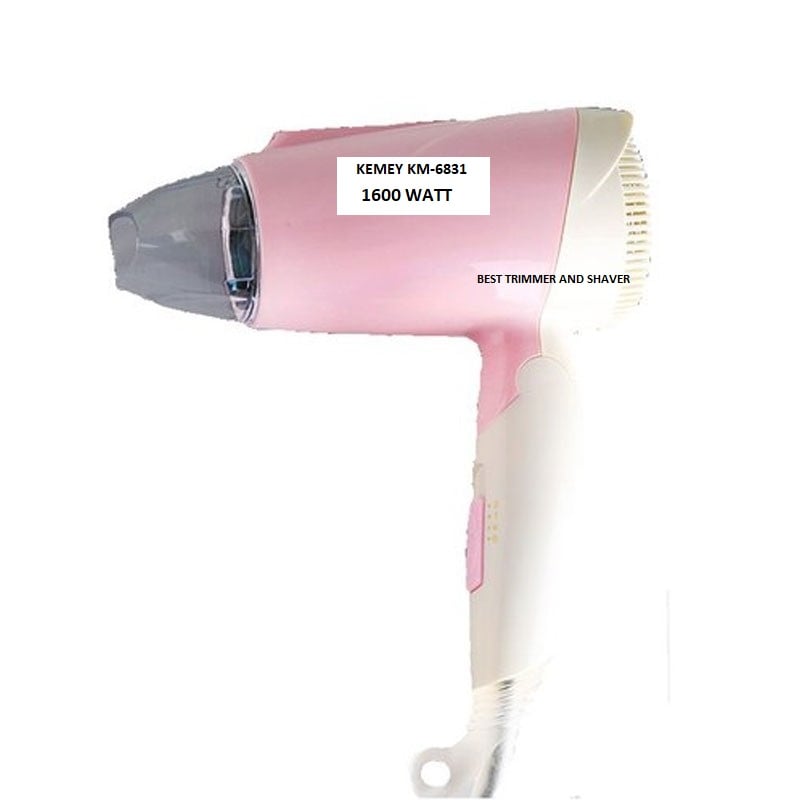 Picture of Kemey Km6831 Professional Foldable Hot and Cool Hair Dryer 1600watts - Hair Dryer - Multicolor