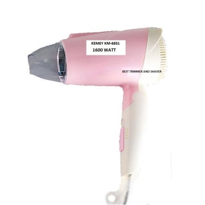 Picture of Kemey Km6831 Professional Foldable Hot and Cool Hair Dryer 1600watts - Hair Dryer - Multicolor