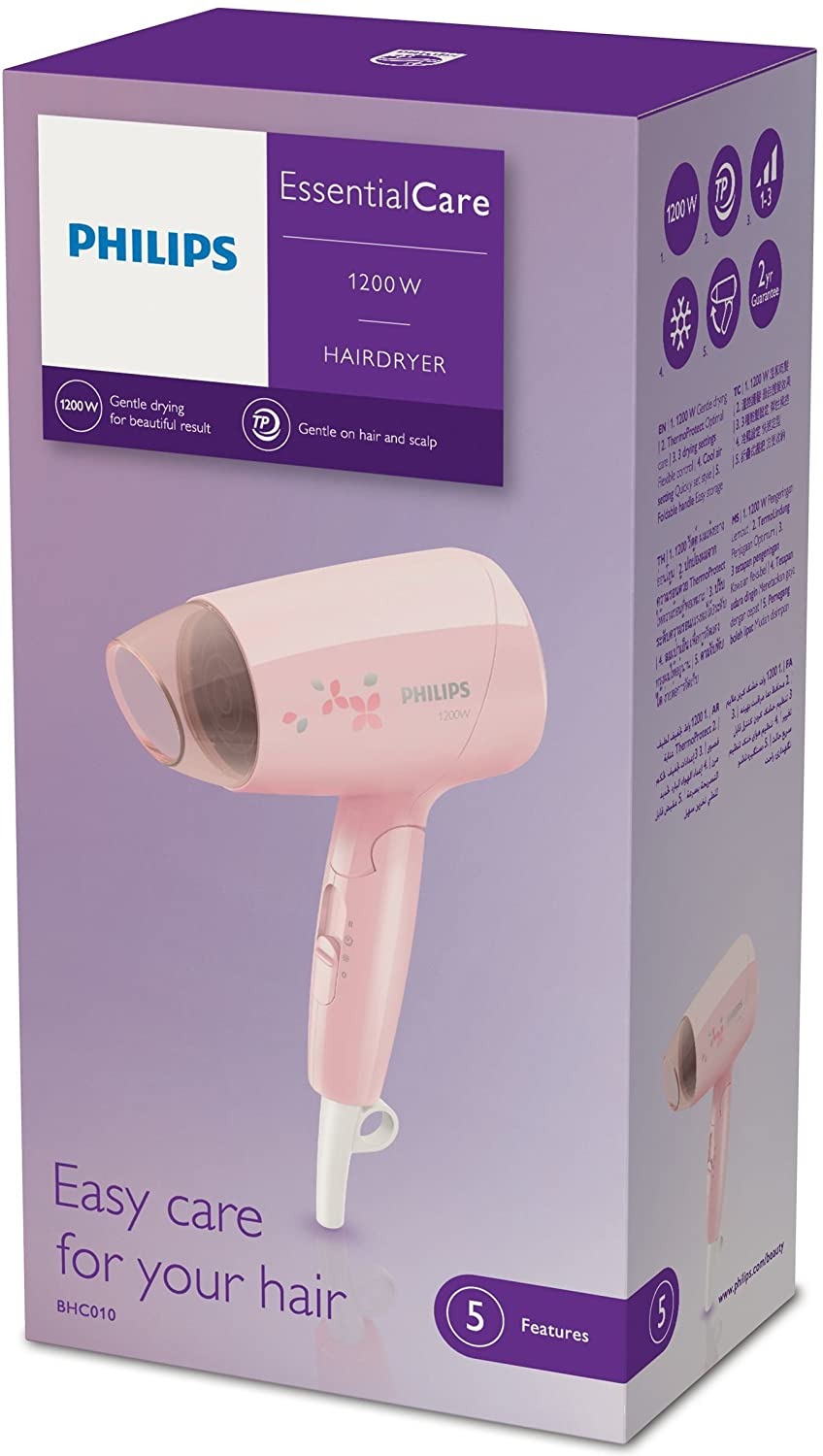 Picture of Philips BHC010/00 Essential Care DryCare Hair Dryer for Women - Black
